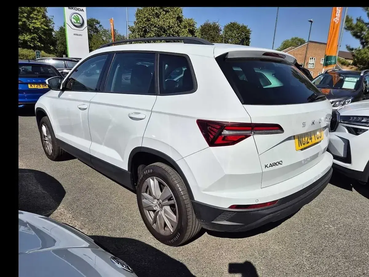 Used Skoda Karoq SE Drive 110 HP (80 kW) 2024 Moon white metallic SUV