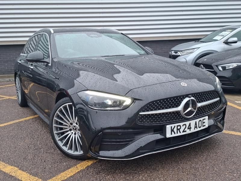Black Used 2024 Mercedes C300 AMG Line Premium Estate | £33,498 (Fair price) - Image 1/4