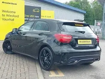 Used Mercedes A180 AMG Line Premium 122 HP (89 kW) 2018 Black Hatchback