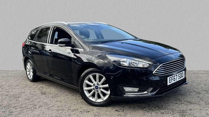 Black Used 2017 Ford Focus Titanium Estate | £7,130 (Good price) - Image 1/4