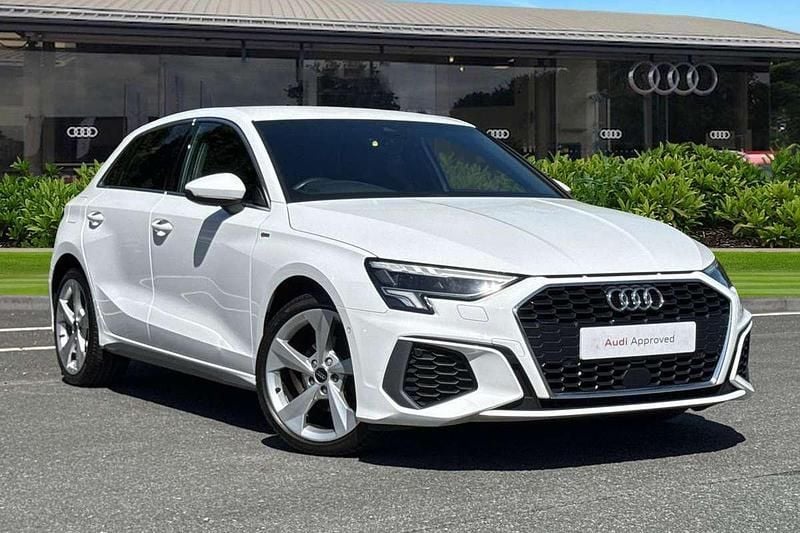 White Used 2022 Audi A3 S-Line Hatchback | £22,945 (Fair price) - Image 1/4
