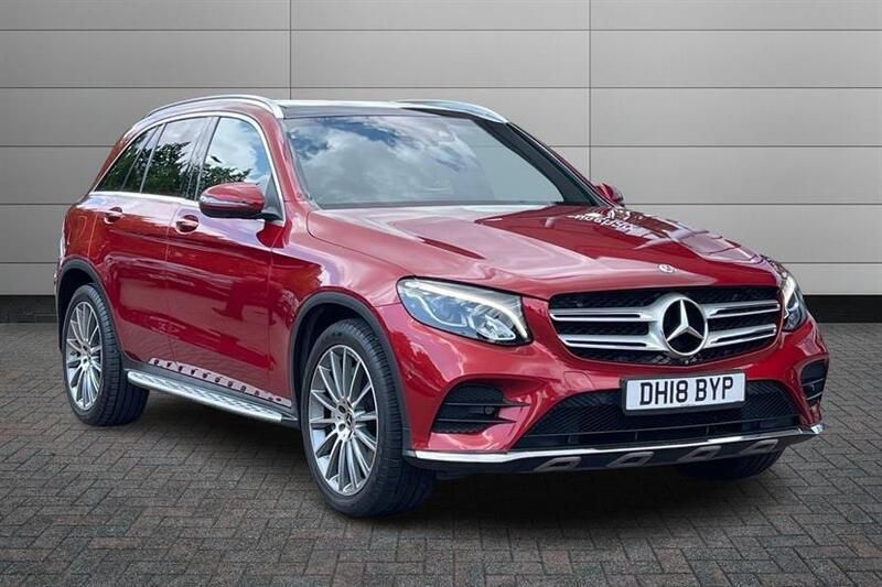 Hyacinth red Used 2018 Mercedes GLC220 AMG line Estate | £24,050 (A bit pricey) - Image 1/4