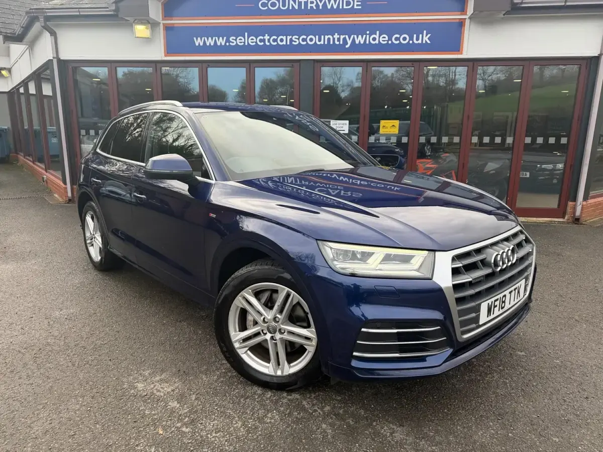Second-hand Audi Q5 S-Line 286 CP (210 kW) 2018 Albastru SUV