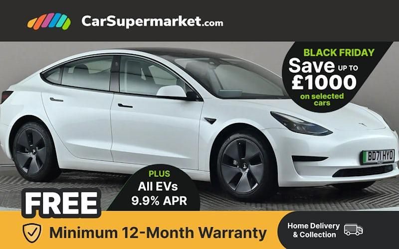White Used 2021 Tesla Model 3 Standard Range Sedan | £18,497 (Fair price) - Image 1/3