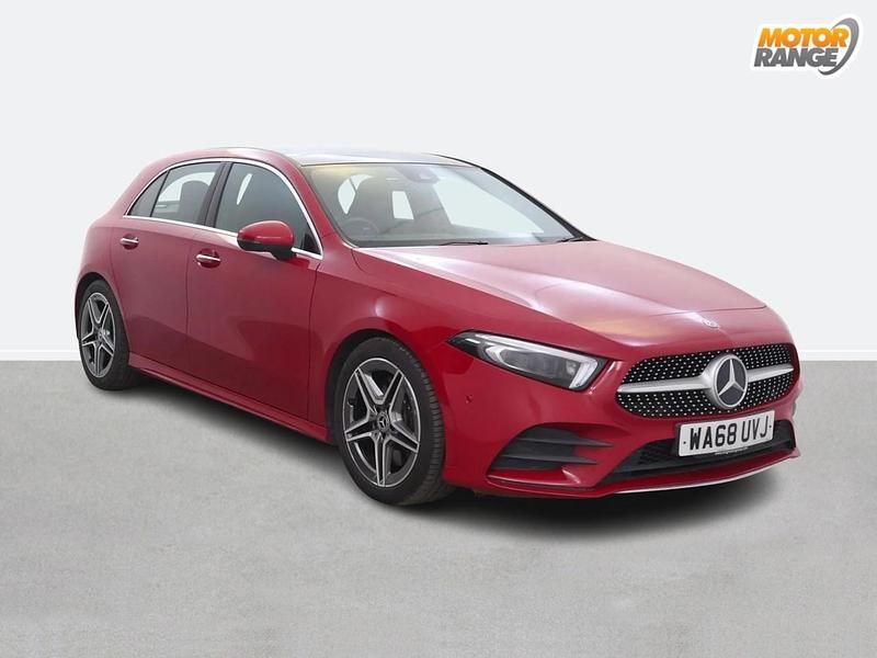 Used Mercedes A250 AMG Line Premium Plus 224 HP (164 kW) 2018 Red Hatchback