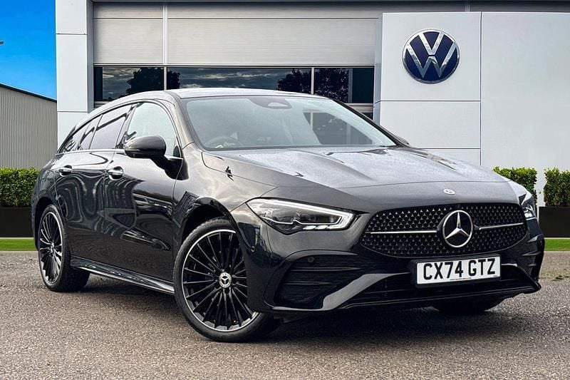 Black Used 2024 Mercedes CLA250e Shooting Brake AMG line Estate | £29,489 (Good price) - Image 1/4