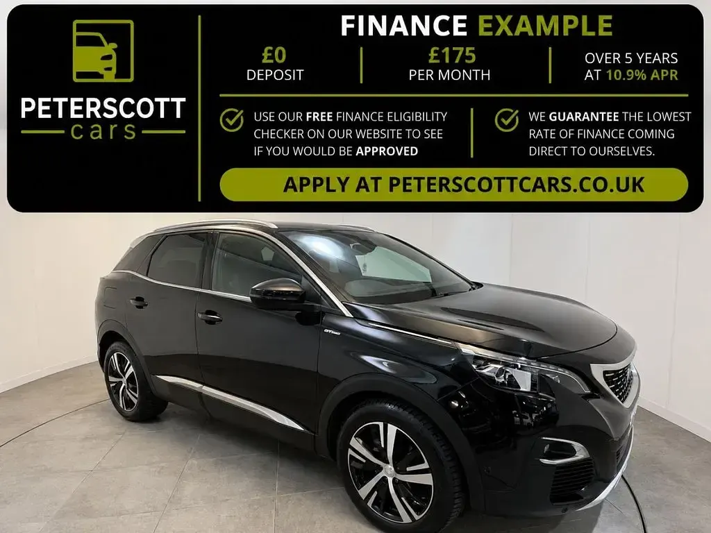 Used Peugeot 3008 GT-line 130 HP (95 kW) 2018 Black SUV