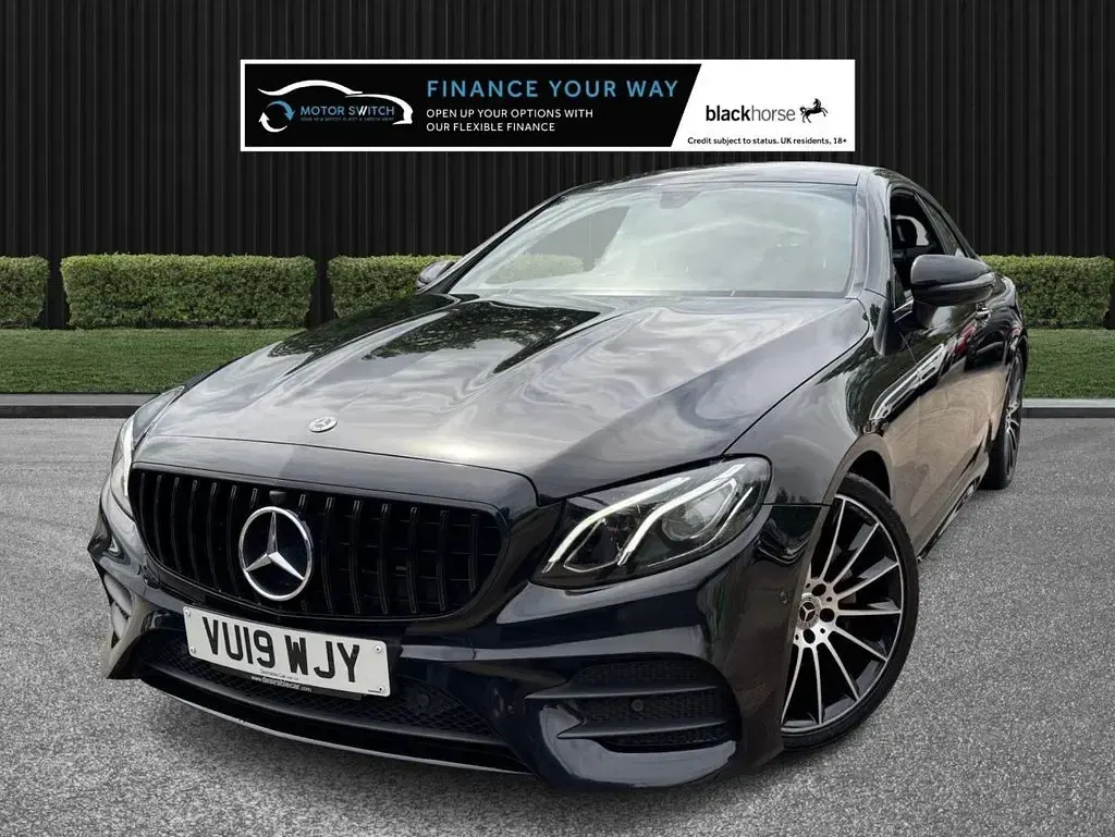 Used Mercedes E220 AMG line 194 HP (142 kW) 2019 Black Coupe