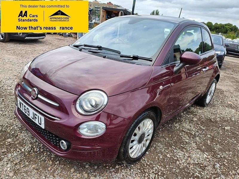 Red Used 2020 Fiat 500 Lounge Hatchback | £5,988 (Good price) - Image 1/2