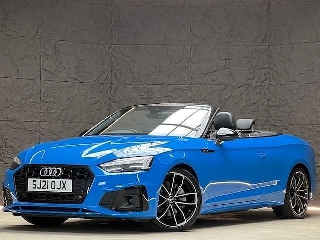 Used Audi A5 Cabriolet S-Line 204 HP (150 kW) 2021 Blue Cabriolet