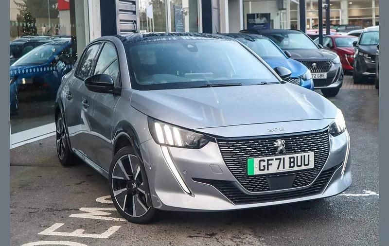 Grey Used 2021 Peugeot e-208 GT Hatchback | £10,794 (Fair price) - Image 1/4