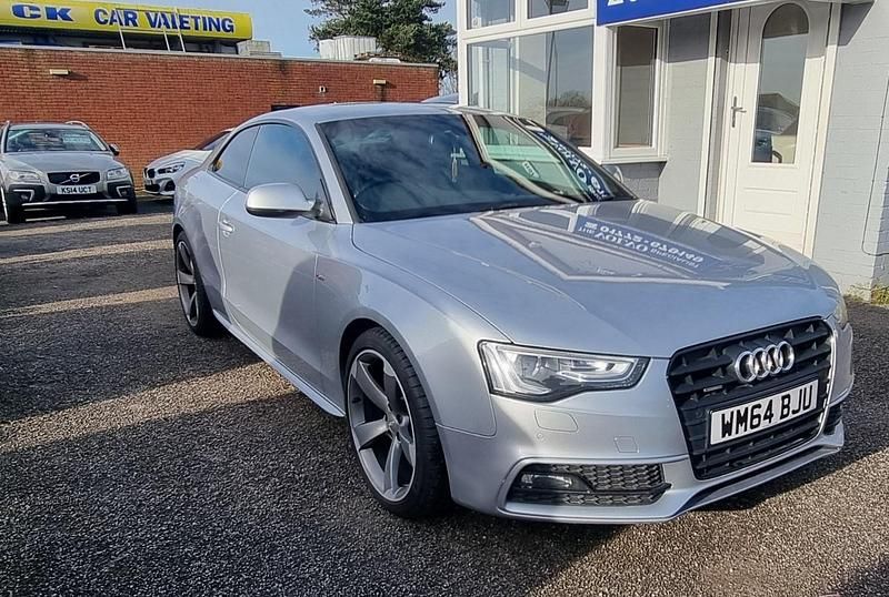 Used Audi A5 Black Edition 177 HP (130 kW) 2015 Silver Coupe