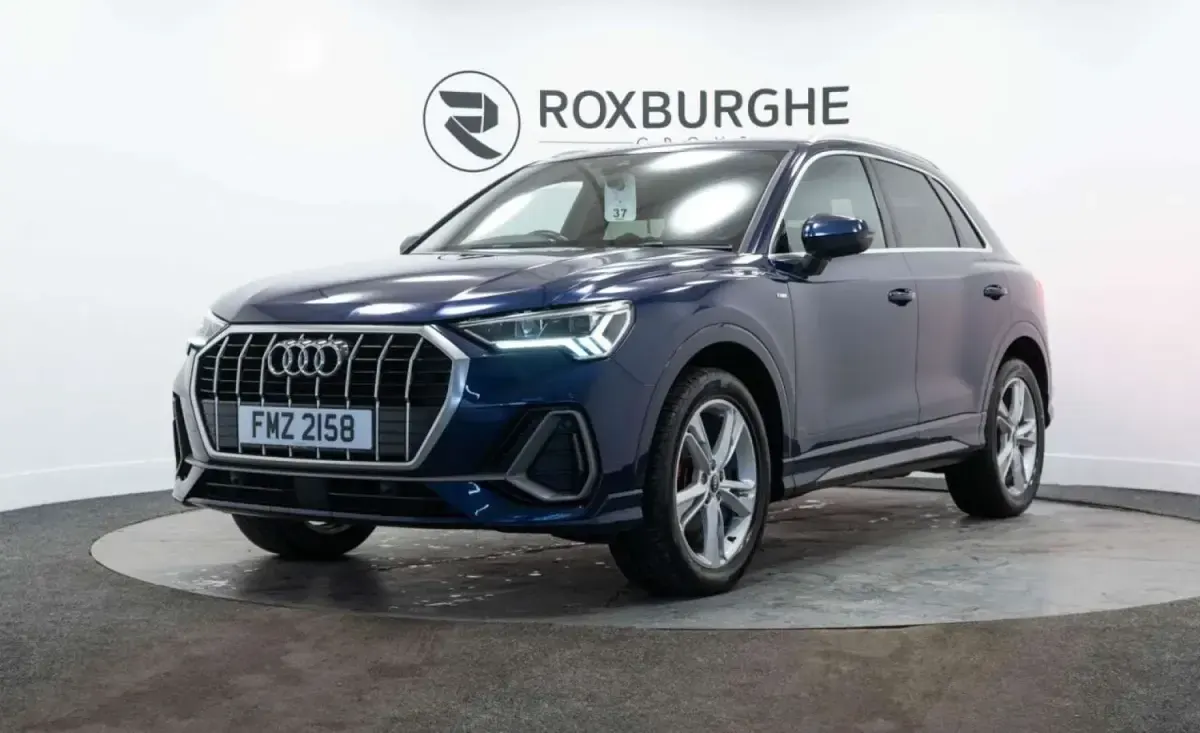 Begagnad Audi Q3 S-Line 150 HK (110 kW) 2021 Blå SUV