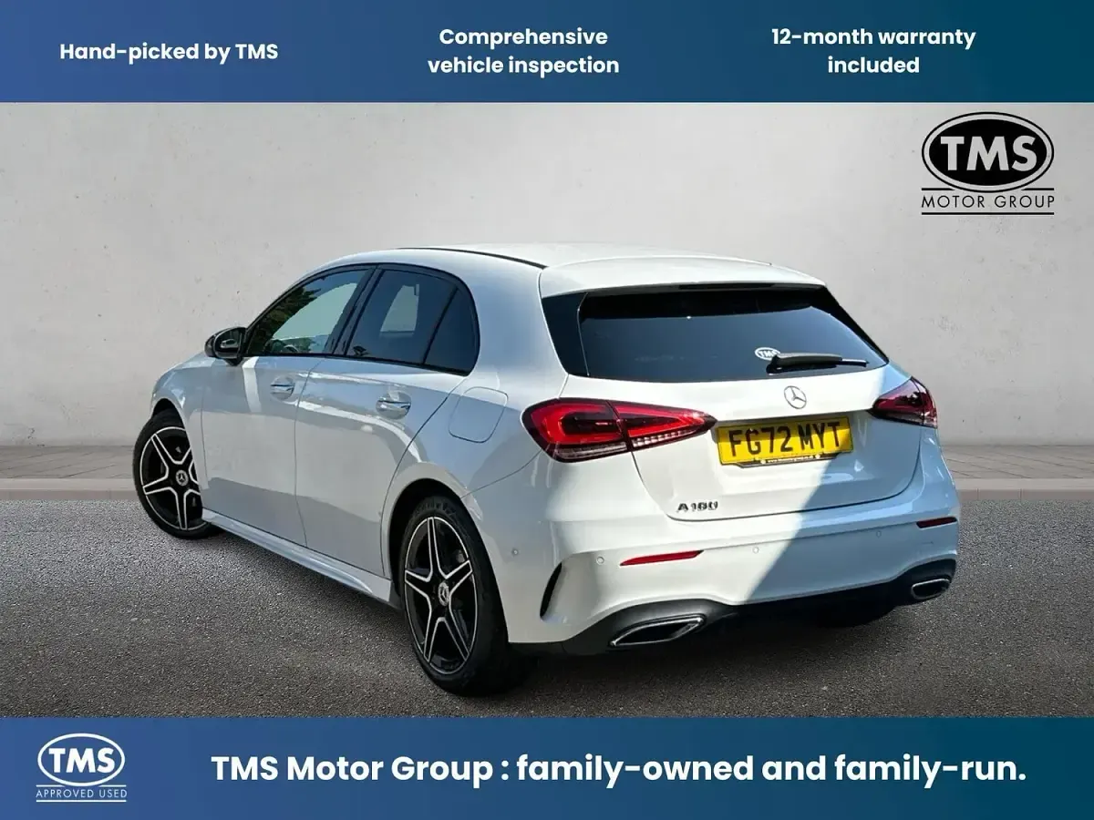 Used Mercedes A180 AMG Line Premium 136 HP (100 kW) 2022 White Hatchback
