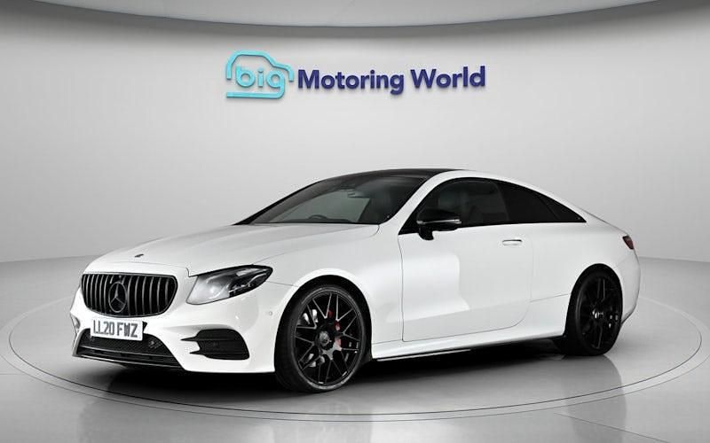 Used Mercedes E300 AMG line 245 HP (180 kW) 2020 White Coupe