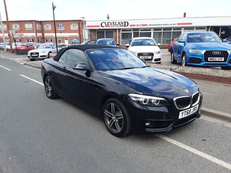 Black Used 2018 BMW 218 Sport Line Cabriolet | £13,950 (Fair price) - Image 1/4