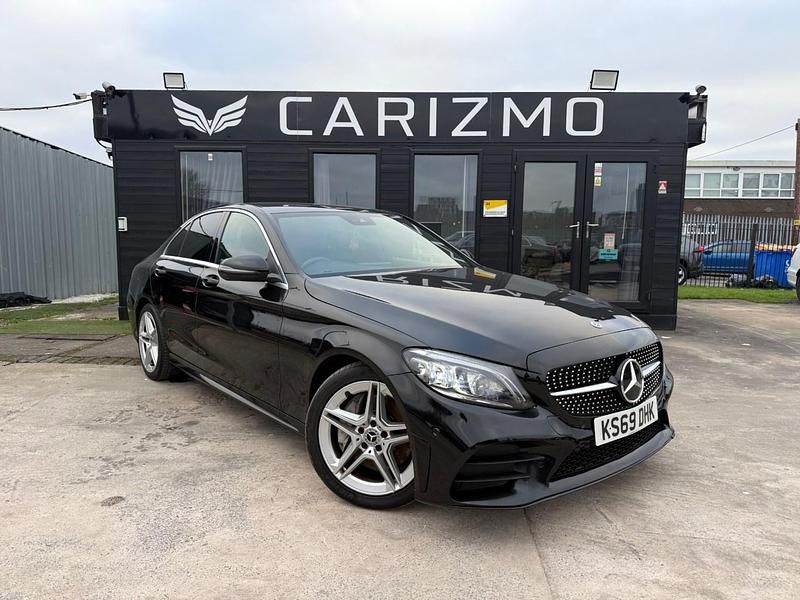 Used Mercedes C300 AMG line 2019 Black Sedan