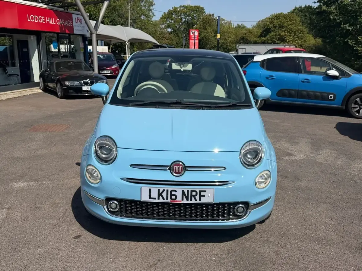 Used Fiat 500 Lounge 69 HP (50 kW) 2016 Blue Hatchback