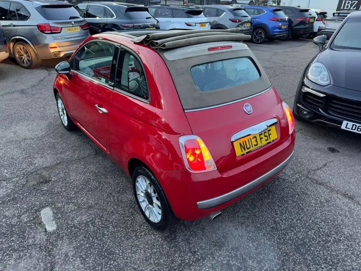 Used Fiat 500C Lounge 69 HP (50 kW) 2013 Red Cabriolet