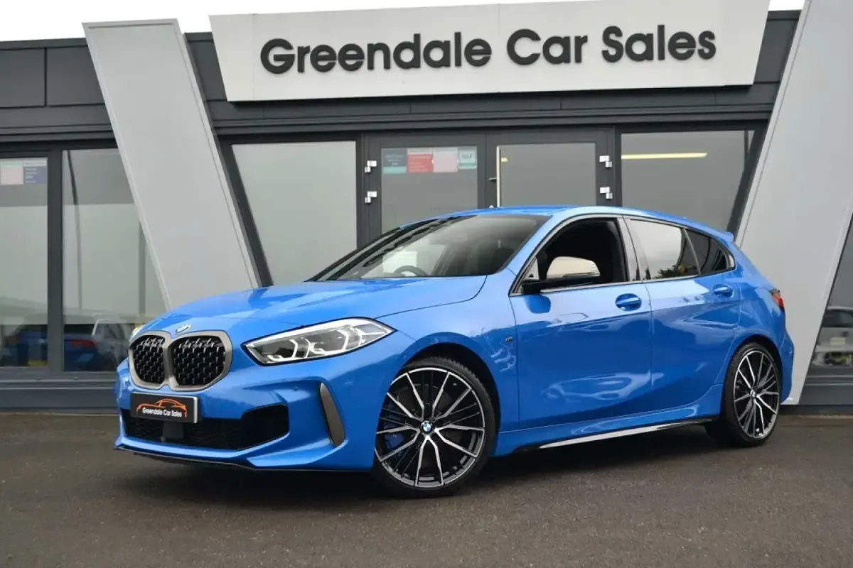 Used BMW M135 Luxury Line 306 HP (225 kW) 2023 Blue Hatchback