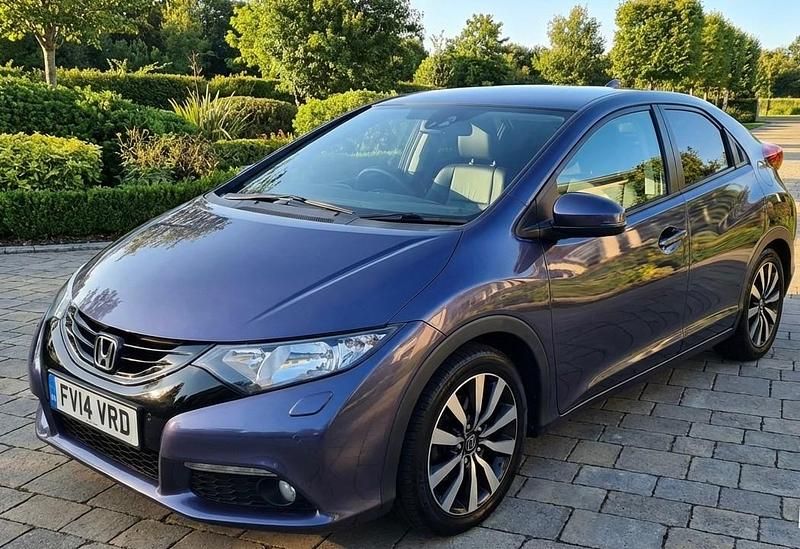 Begagnad Honda Civic SR 120 HK (88 kW) 2014 Blå Halvkombi