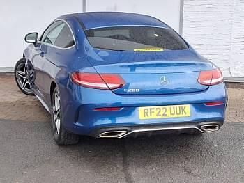 Used Mercedes C200 AMG line 184 HP (135 kW) 2022 Blue Coupe