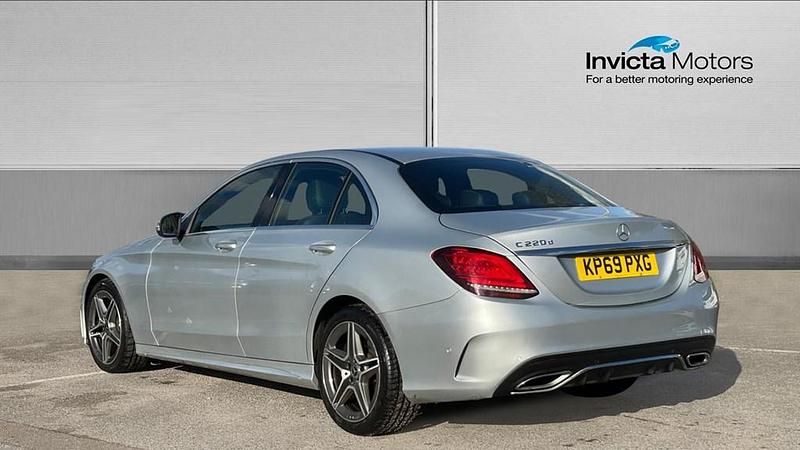 Used Mercedes C220 AMG Line Premium 194 HP (142 kW) 2019 Silver Sedan