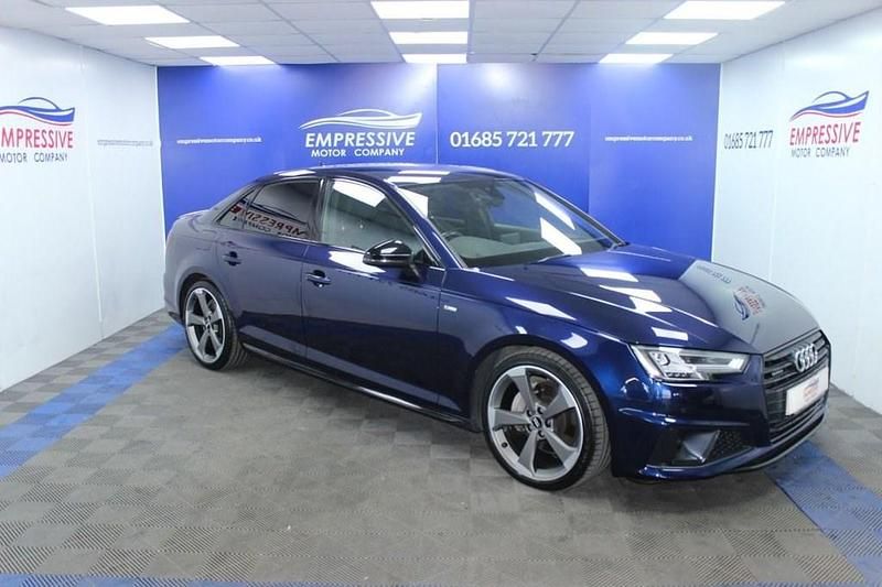 Used Audi A4 Black Edition 190 HP (139 kW) 2019 Blue Sedan