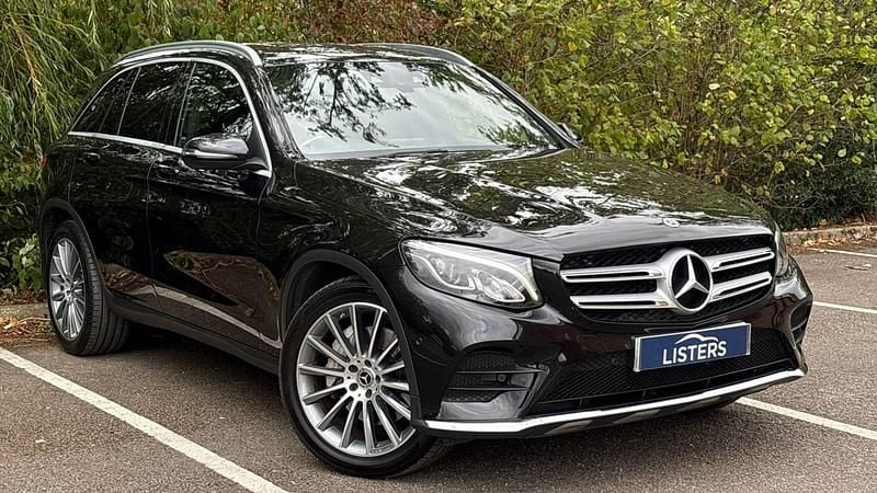 Metallic obsidian black Used 2018 Mercedes GLC220 AMG line SUV | £18,950 (Fair price) - Image 1/4