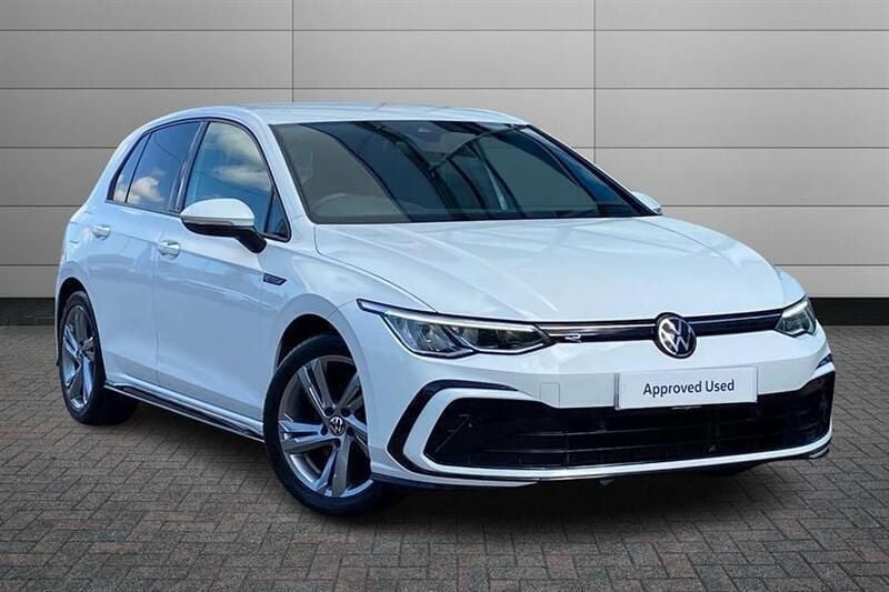 Pure white Used 2022 VW Golf VIII R-line Hatchback | £22,900 (A bit pricey) - Image 1/4