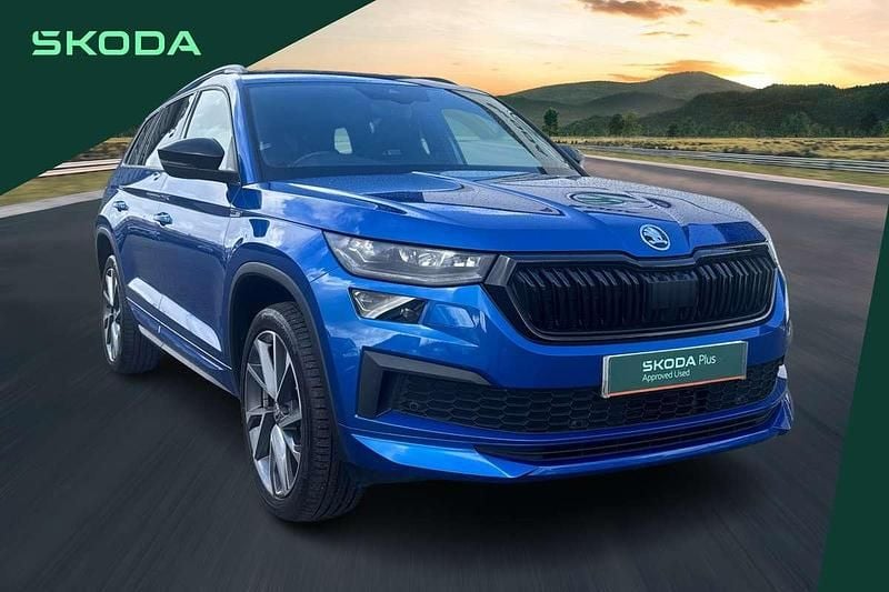 Blue Used 2023 Skoda Kodiaq SportLine SUV | £31,290 (Good price) - Image 1/4