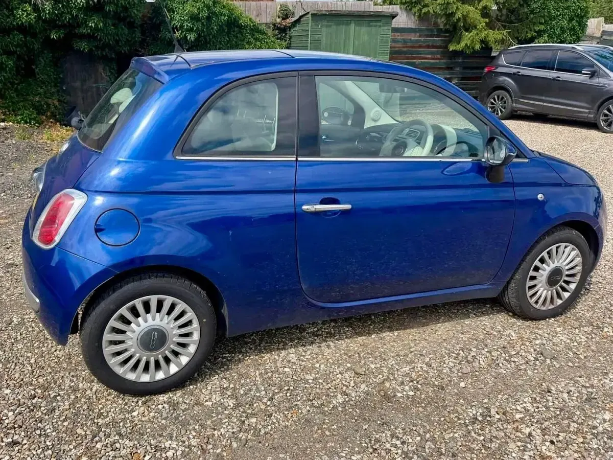 Used Fiat 500 Lounge 69 HP (50 kW) 2009 Blue Cabriolet