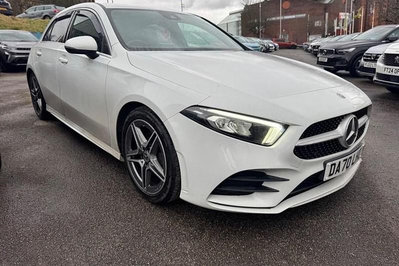 Used Mercedes A200 AMG line 163 HP (119 kW) 2020 White Hatchback