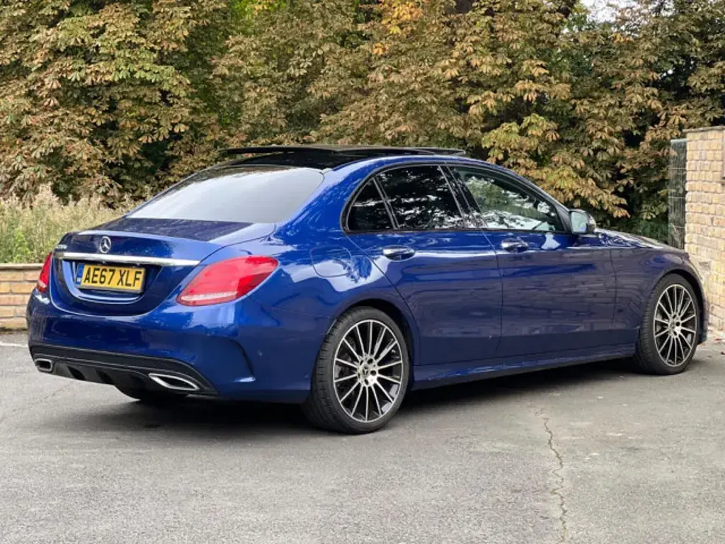Used Mercedes C220 AMG Line Premium Plus 2017 Blue Sedan