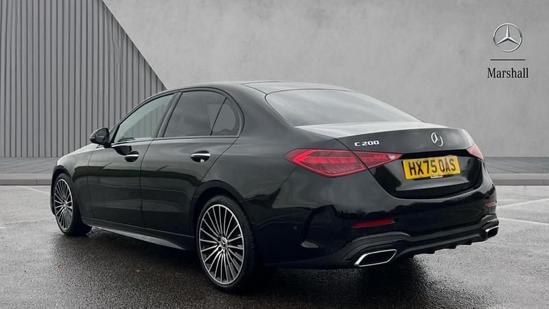 Used Mercedes C200 AMG Line Premium Plus 204 HP (150 kW) 2025 Obsidian black metallic