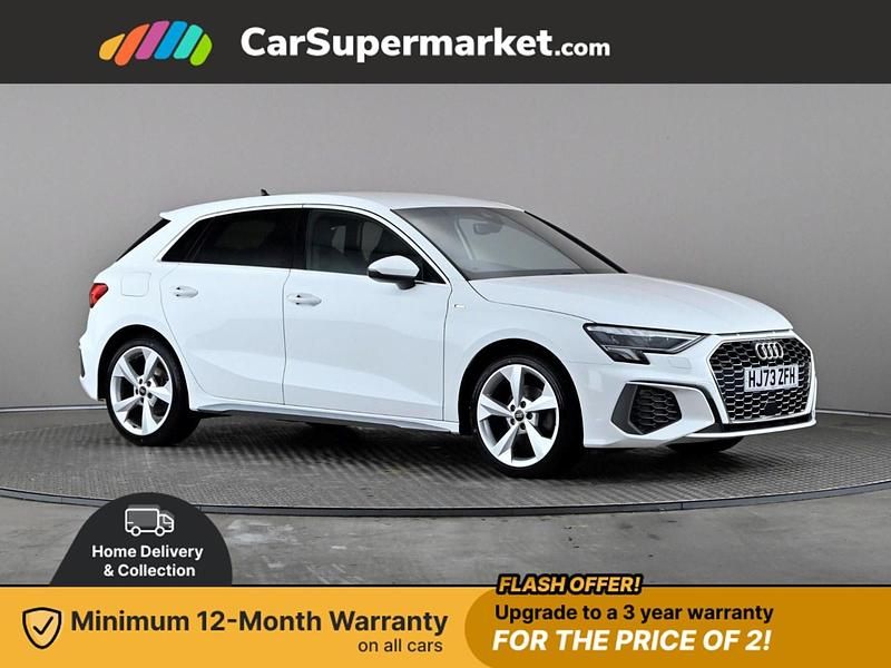White Used 2023 Audi A3 S-Line Hatchback | £21,697 (Fair price) - Image 1/3