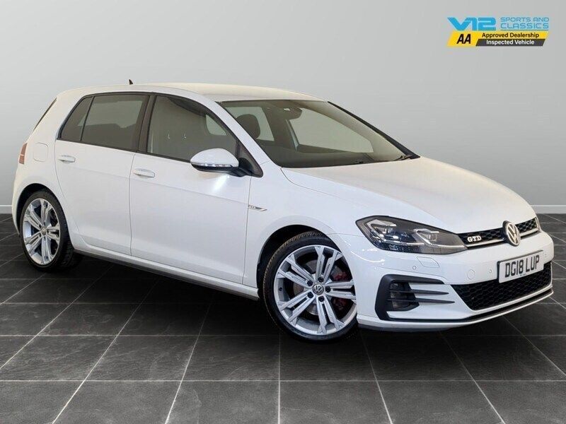 White Used 2018 VW Golf VII GTD Hatchback | £13,495 (Good price) - Image 1/2