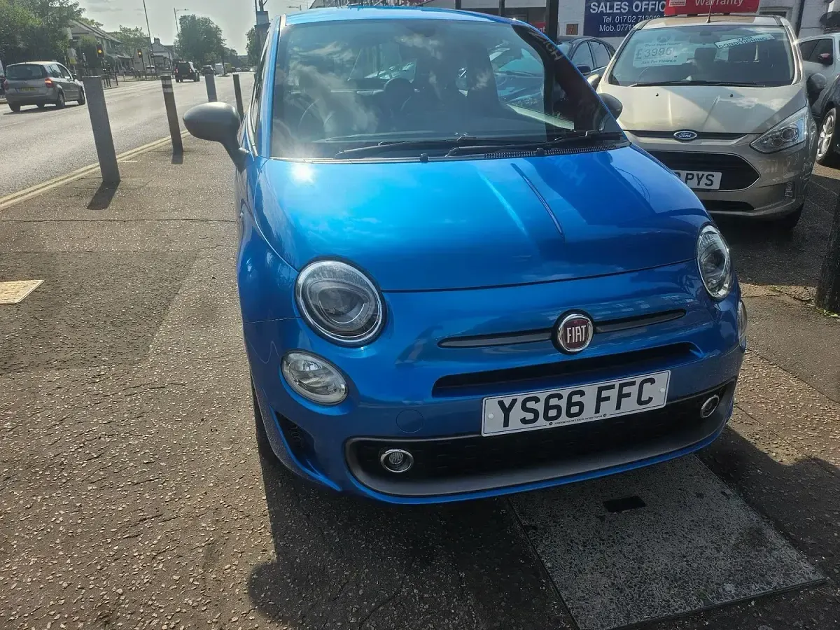 Used Fiat 500 S 69 HP (50 kW) 2016 Blue Hatchback