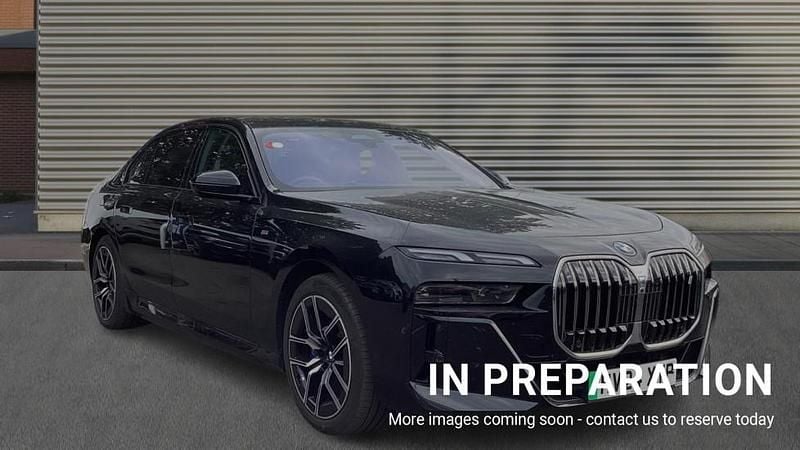 Black sapphire Used 2024 BMW i7 M Sport Sedan | £63,498 (Fair price) - Image 1/4