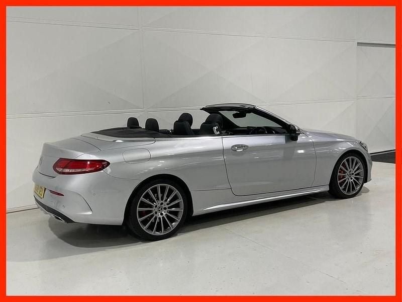 Used Mercedes C250 AMG line 204 HP (150 kW) 2018 Silver Cabriolet