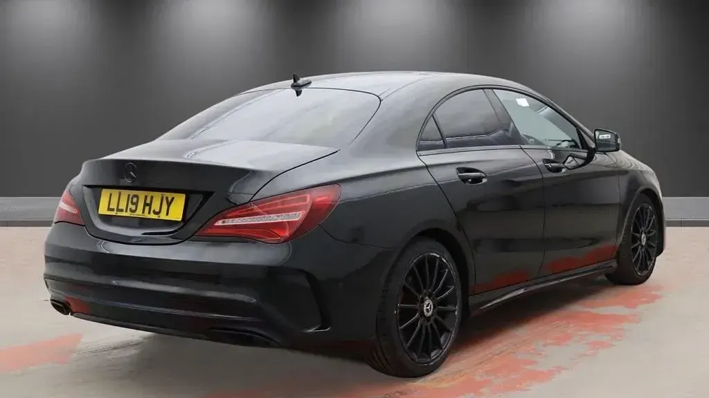 Used Mercedes CLA200 AMG line 156 HP (114 kW) 2019 Black Coupe