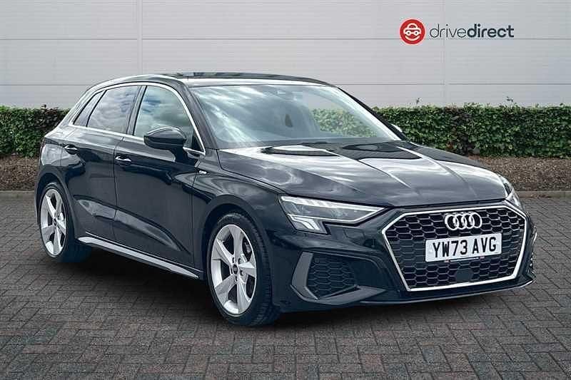 Black Used 2024 Audi A3 S-Line Hatchback | £20,219 (Fair price) - Image 1/4