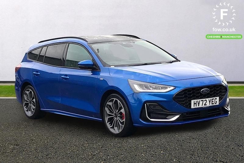 Blue Used 2022 Ford Focus ST-Line Estate | £18,399 (A bit pricey) - Image 1/3