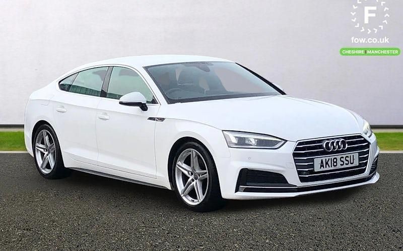 Used Audi A5 Sportback S-Line 190 HP (139 kW) 2018 White Hatchback