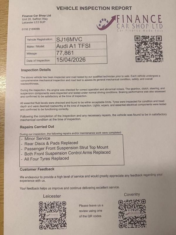 Used Audi A1 Sport 2016 Black Hatchback