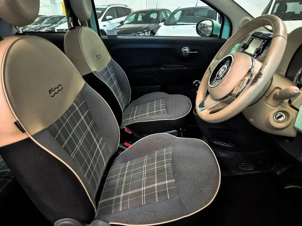 Used Fiat 500 Lounge 69 HP (50 kW) 2016 Green Hatchback