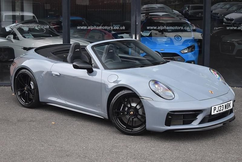 Arctic grey Used 2023 Porsche 911 Carrera GTS Cabriolet | £109,990 (Good price) - Image 1/3