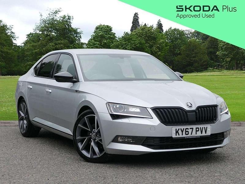 Silver Used 2017 Skoda Superb SportLine Hatchback | £16,795 (Fair price) - Image 1/4