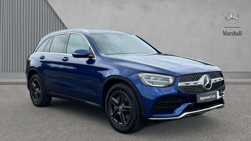 Brilliant blue metallic Used 2019 Mercedes GLC220 AMG line SUV | £21,685 (Fair price) - Image 1/4