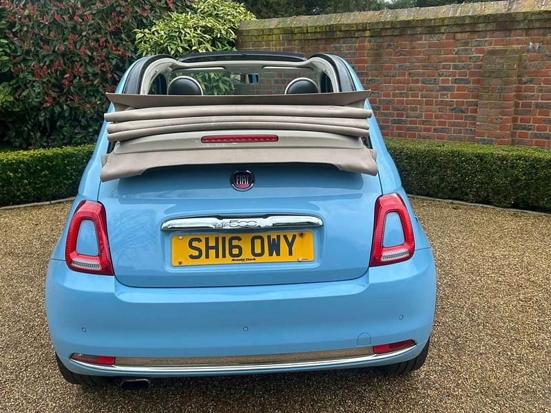Used Fiat 500C Lounge 85 HP (62 kW) 2016 Blue Cabriolet